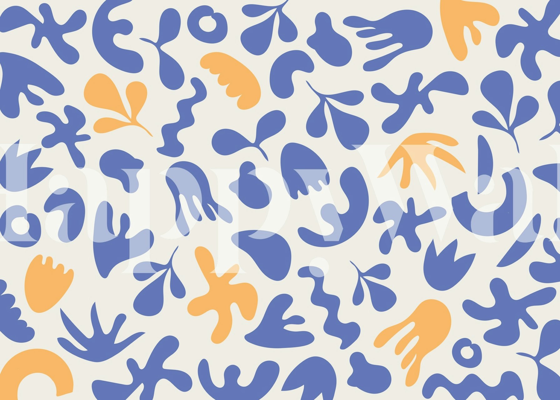 Modern artistic wallpaper in a room