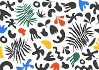 Eclectic Flora Design wallpaper