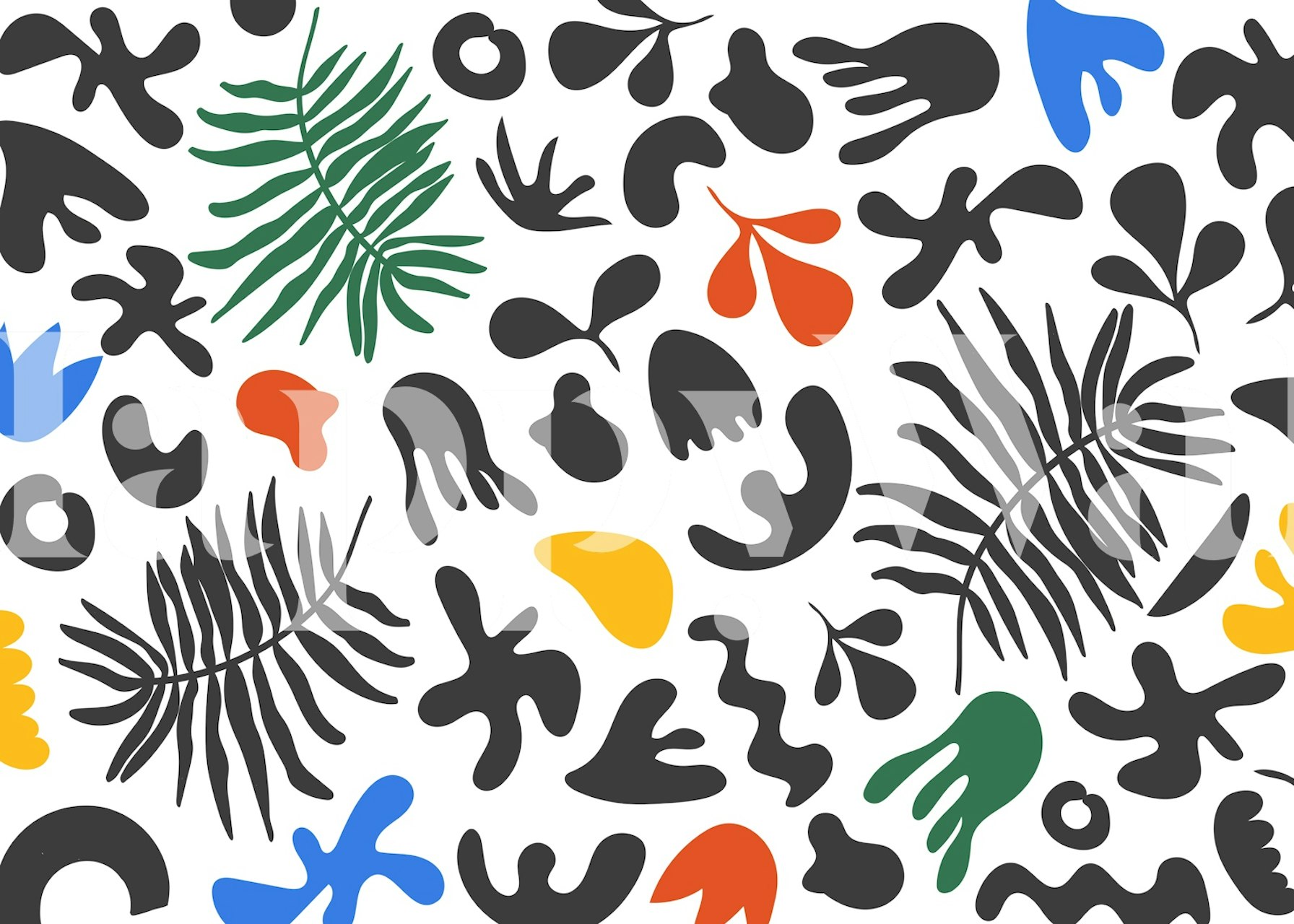 Eclectic Flora Design -tapetti huoneessa