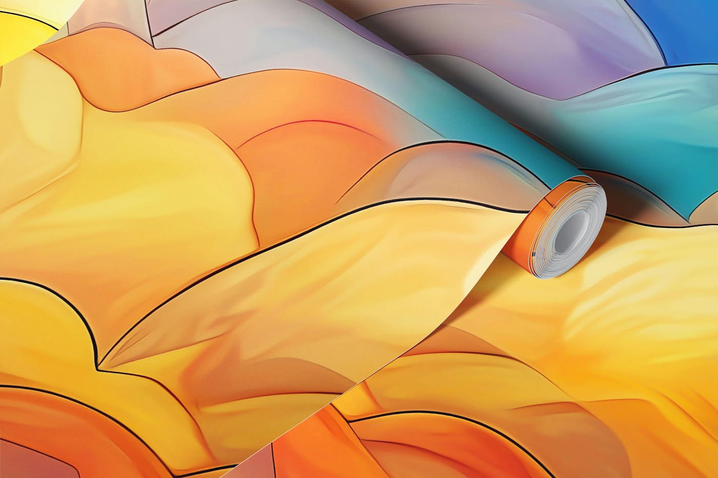 Ocean of Colorful Dreams wallpaper roll