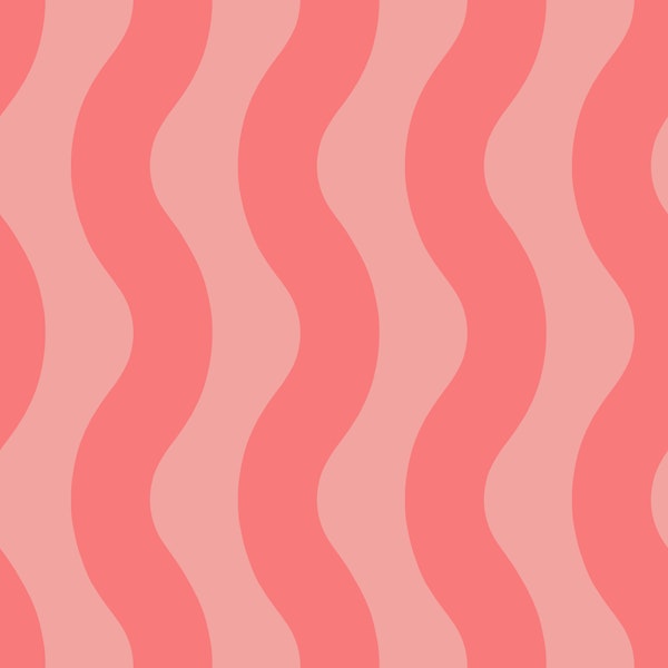 Simple Pop Coral Pink Modern Waves 1