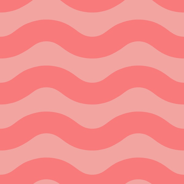 Simple Pop Coral Pink Modern Waves 2