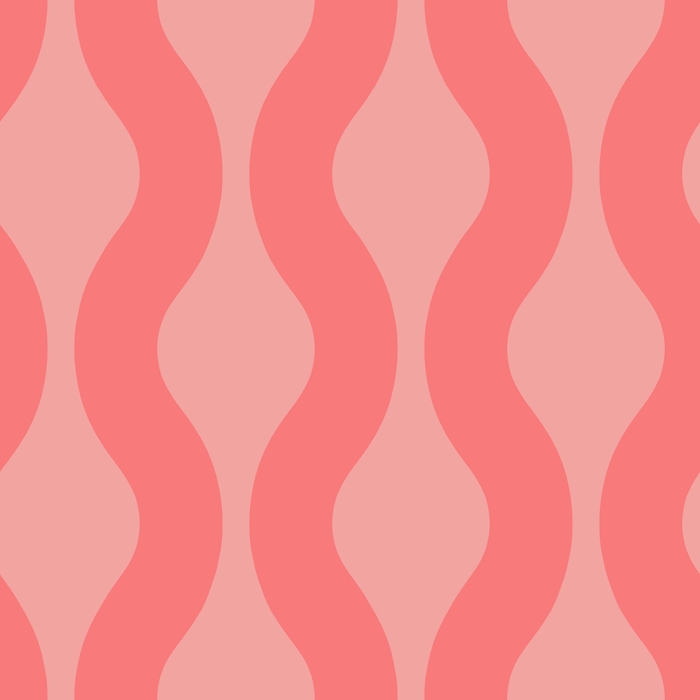 Simple Pop Pink Modern Waves 3 - Happywall.com