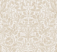 Acorn in Shaker Beige - Arts and Crafts wallpaper