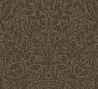 Acorn in Bay Brown - Arts and Crafts wallpaper