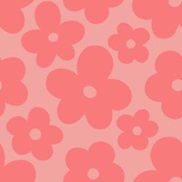 Lulu Scandi Flowers - Simple Pop Coral Pink 1 tapet