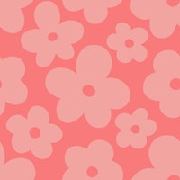Lulu Scandi Flowers - Simple Pop Pink 2 carta da parati