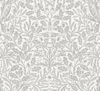 Acorn in Grey Lace - Arts and Crafts wallpaper