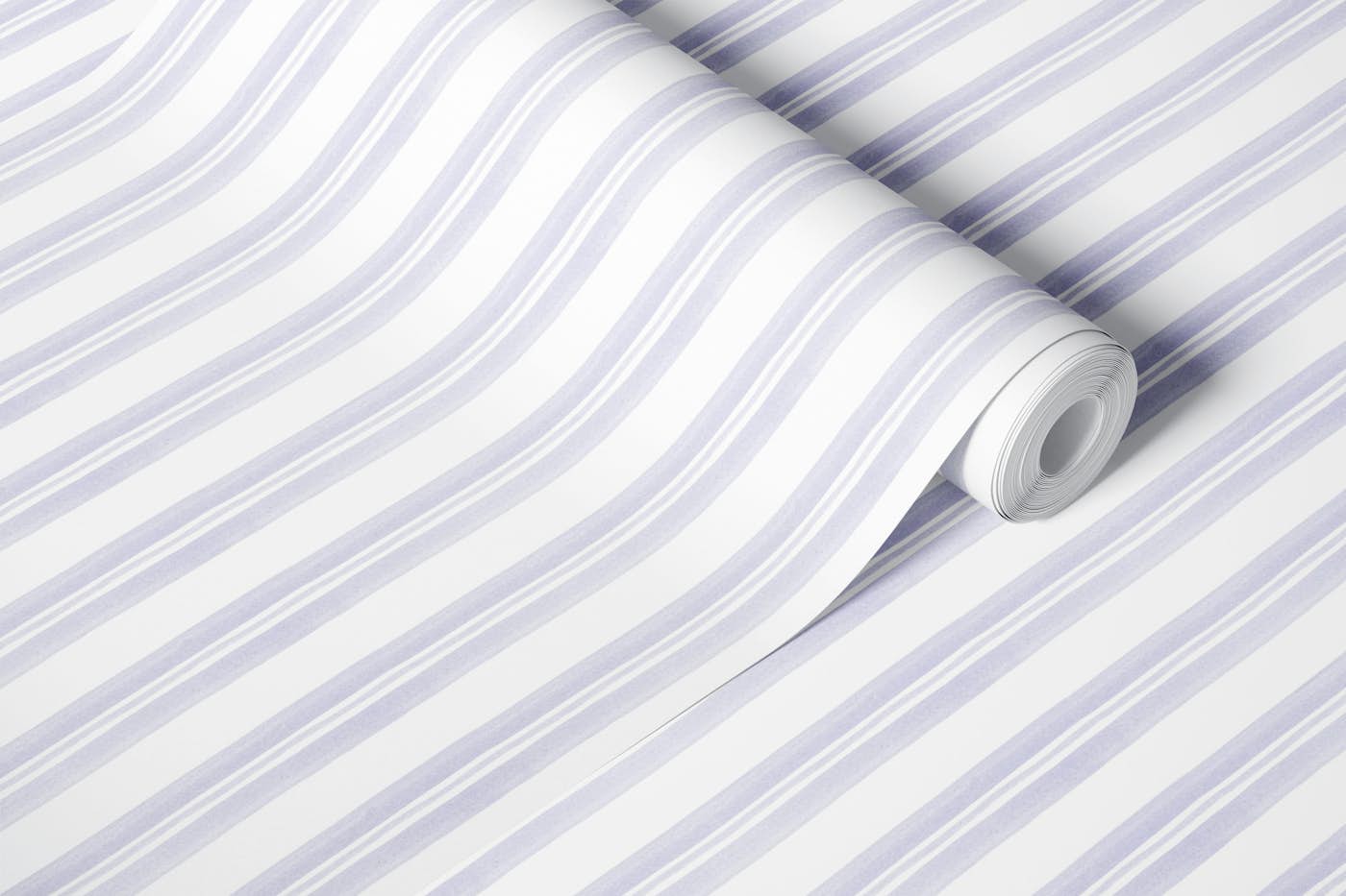Watercolour Lavander Stripes wallpaper roll