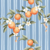Tangerine Stripes - BlueJeans tapet