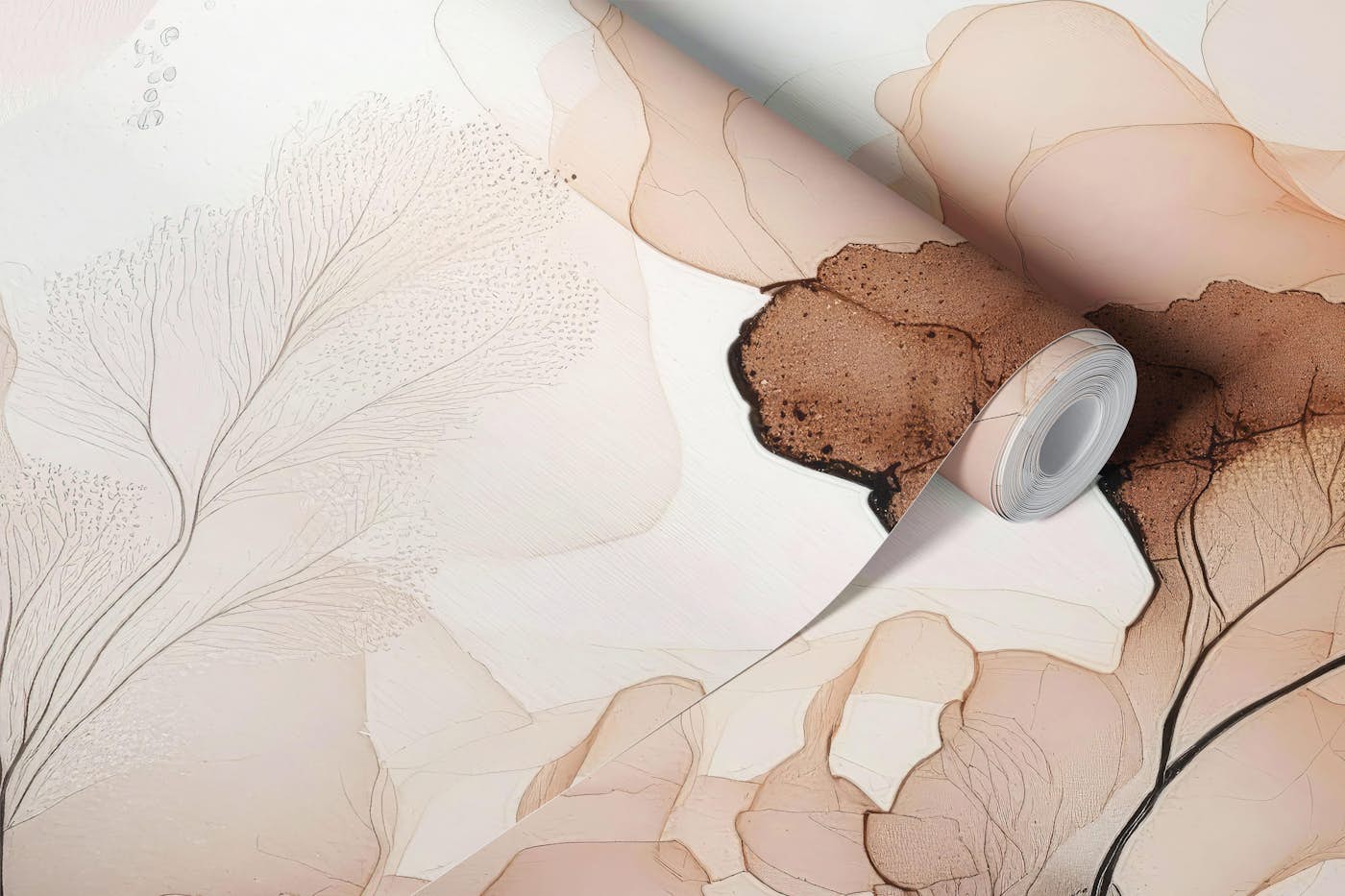Delicate Floral Mist wallpaper roll