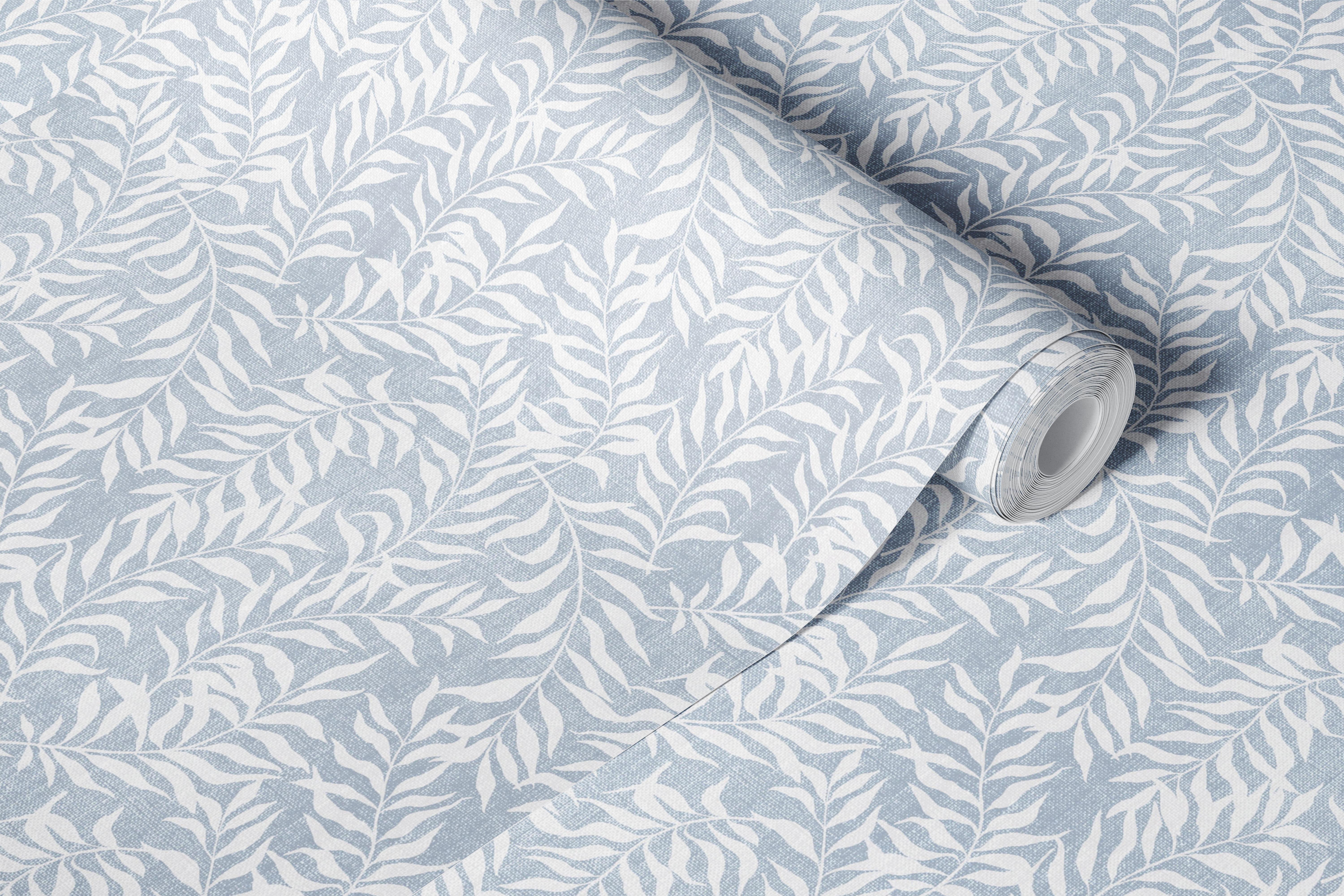 Tropical leaf wallpaper in a room