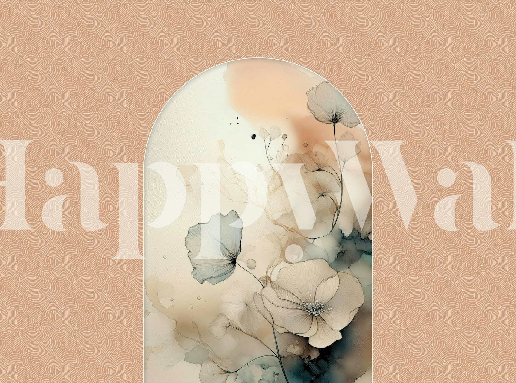 Delicate Flower Dream floral wallpaper in a room