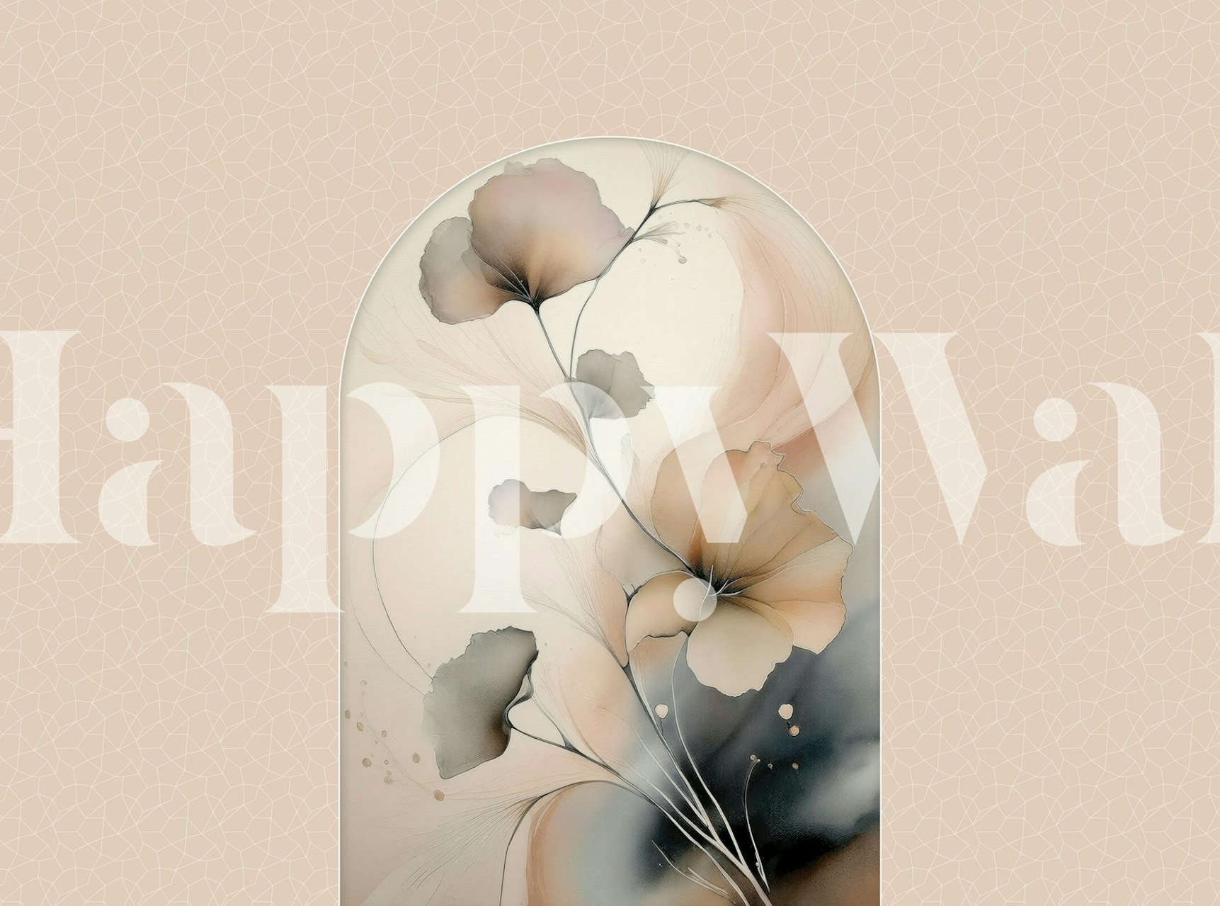 Květinová tapeta s Gentle Petal Flow v pokoji