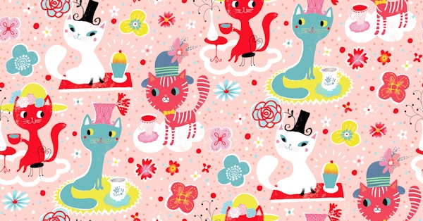 fancy kitty's cake + tea time