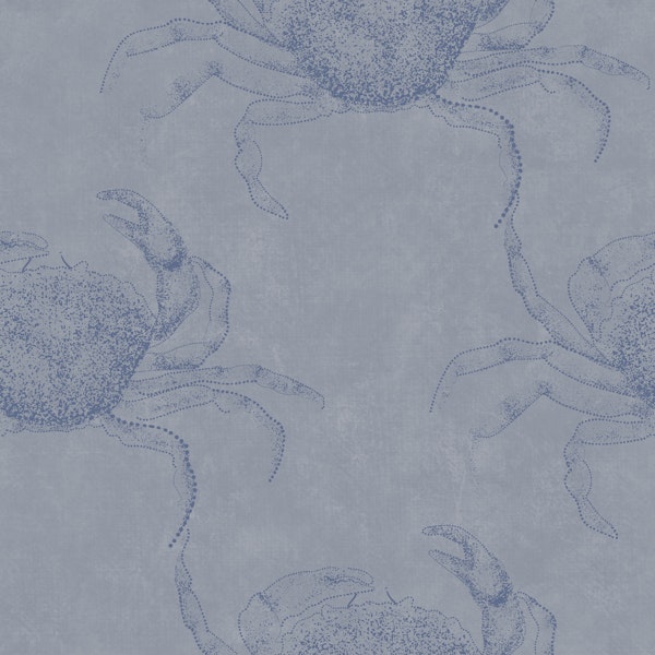 Vintage Dancing Crabs - Ocean Blue