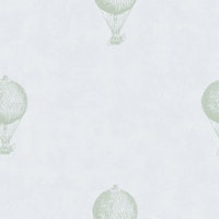 Vintage Air Balloons - Sage Green Balloons wallpaper