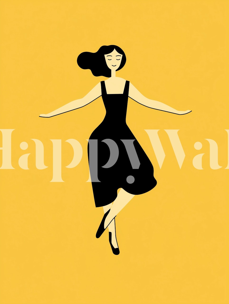 Dancing Elegance wallpaper in a room