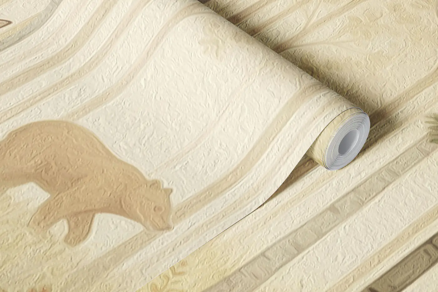 Forest Animals and Wildflowers – Warm Sun wallpaper roll