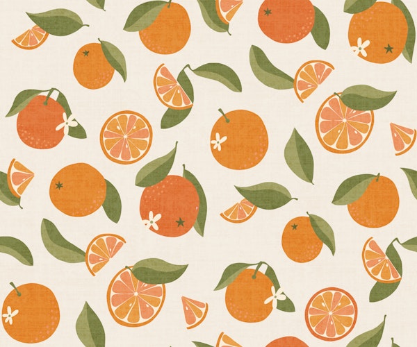 Juicy Oranges - Vintage Kitchen Fruit
