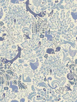 Garden Tales blue shades wallpaper