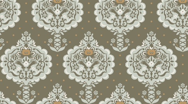 Folksy apple trees earthy moss