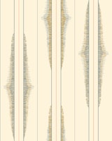 Boho ikat stripes cream and dusty blue wallpaper