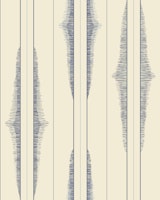 Boho ikat stripes blue shades wallpaper