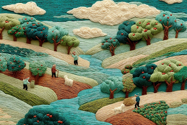 Orchard Embroidered Serenity