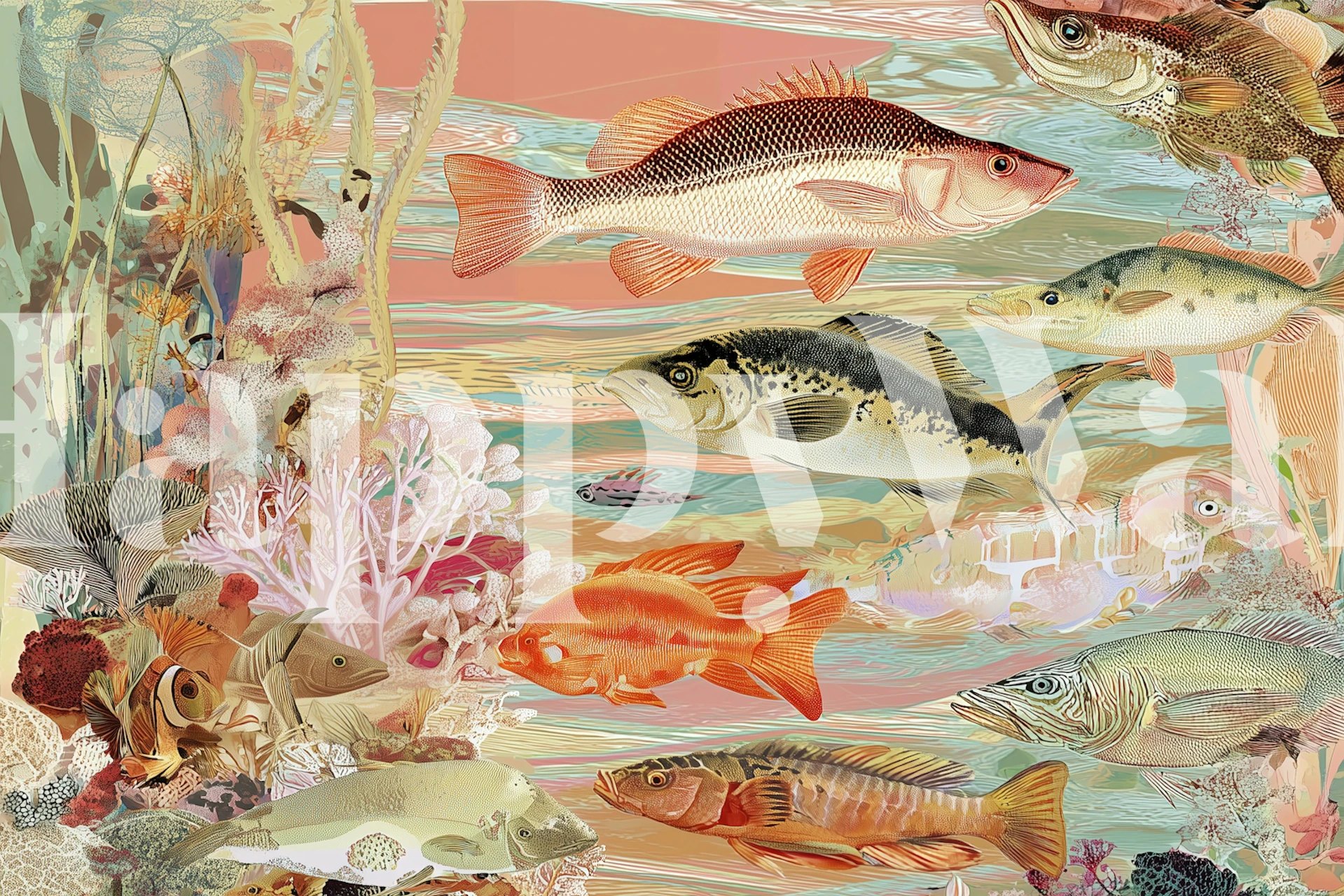 Underwater Deep Wonderland tapet i et rom