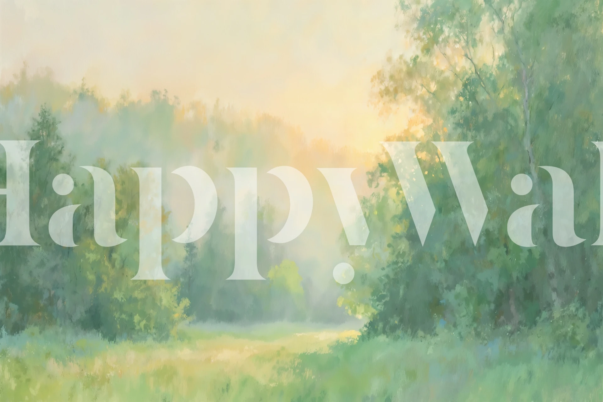 Ethereal Forest Dawn wallpaper in a room