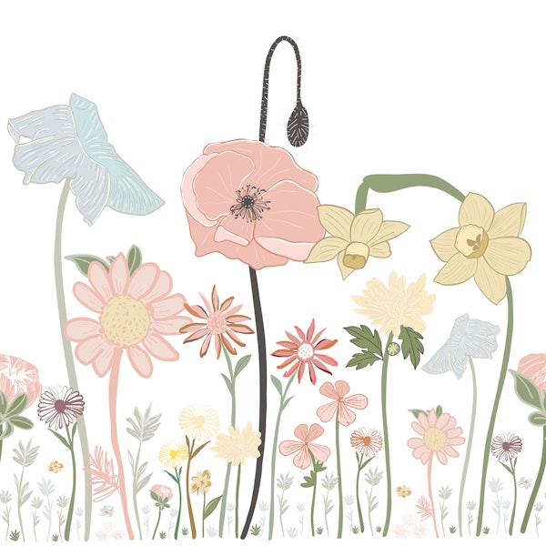Pastel Floral Meadow