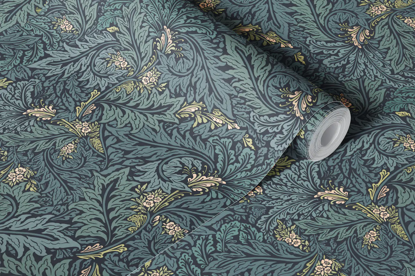 Ava Larkspur Willow Heritage Leaves wallpaper roll