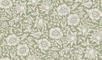 Mallow in Original Green - Arts and Crafts tapet