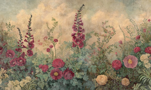 Dreamy Crimson Foxgloves