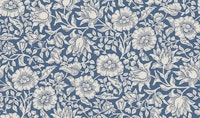 Mallow in Original Blue - Arts and Crafts tapet