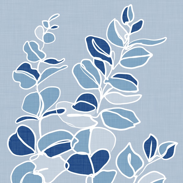 Variegated leaves - blue