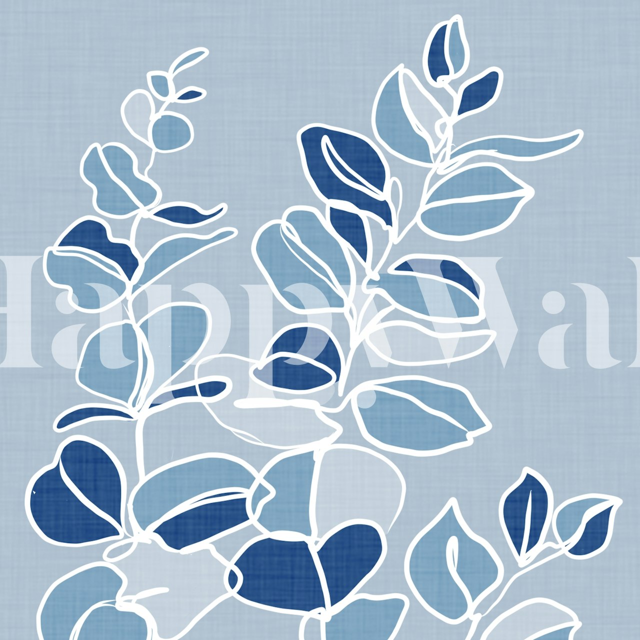 Tapeta Variegated leaves w pokoju