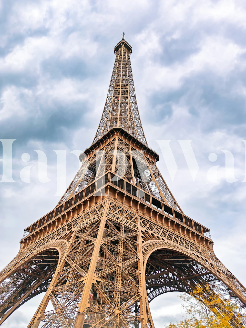 Eiffel Tower wallpaper in a room
