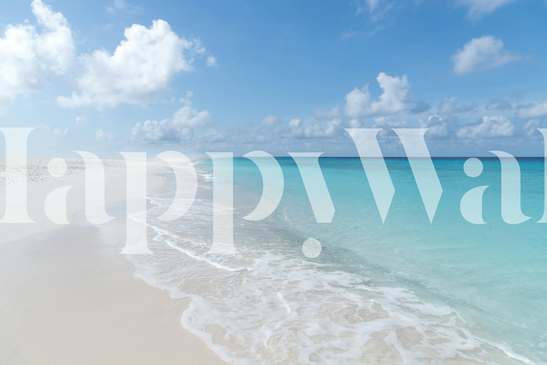 Caribbean Isle Dream behang in een kamer