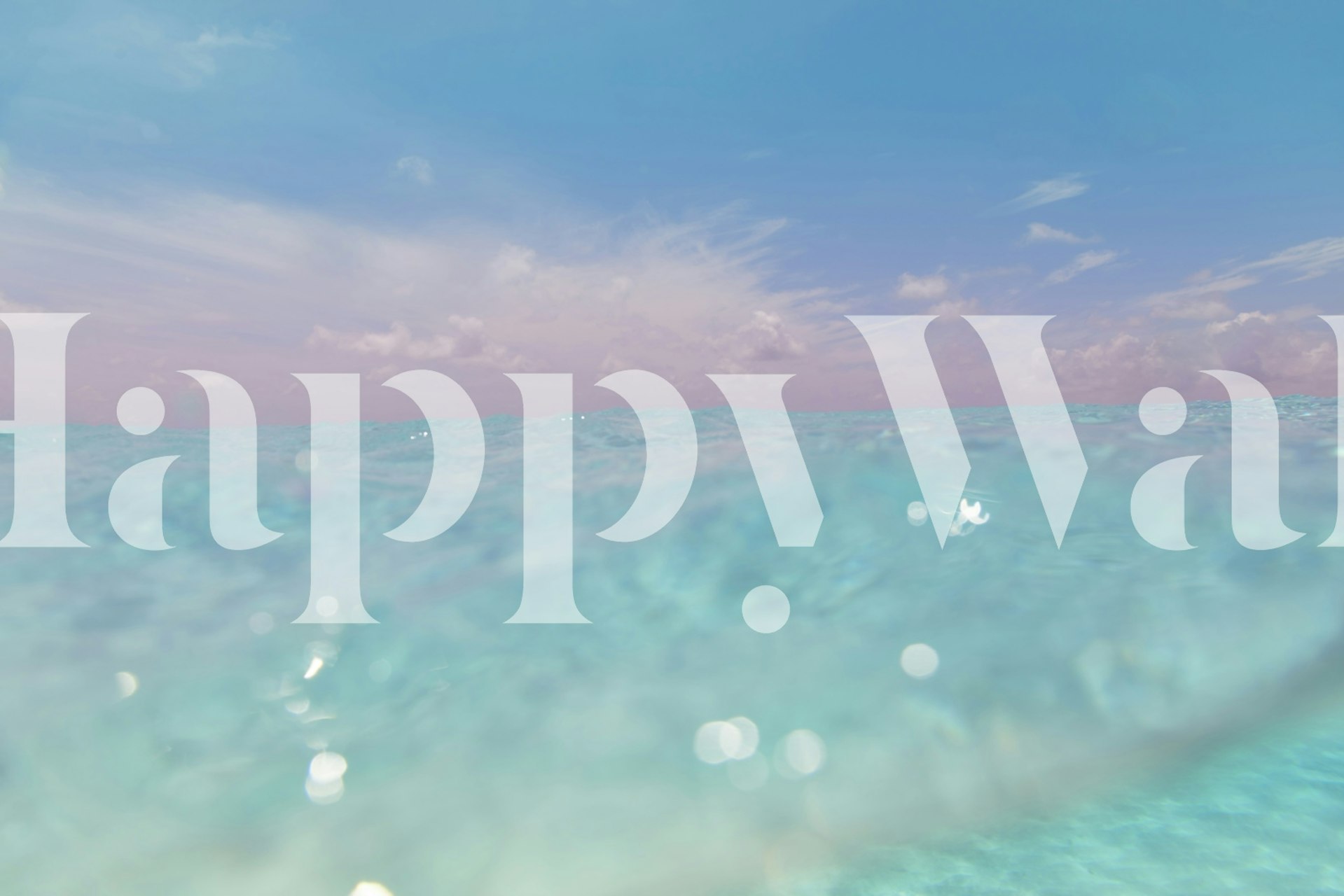 Caribbean Sea wallpaper in a room