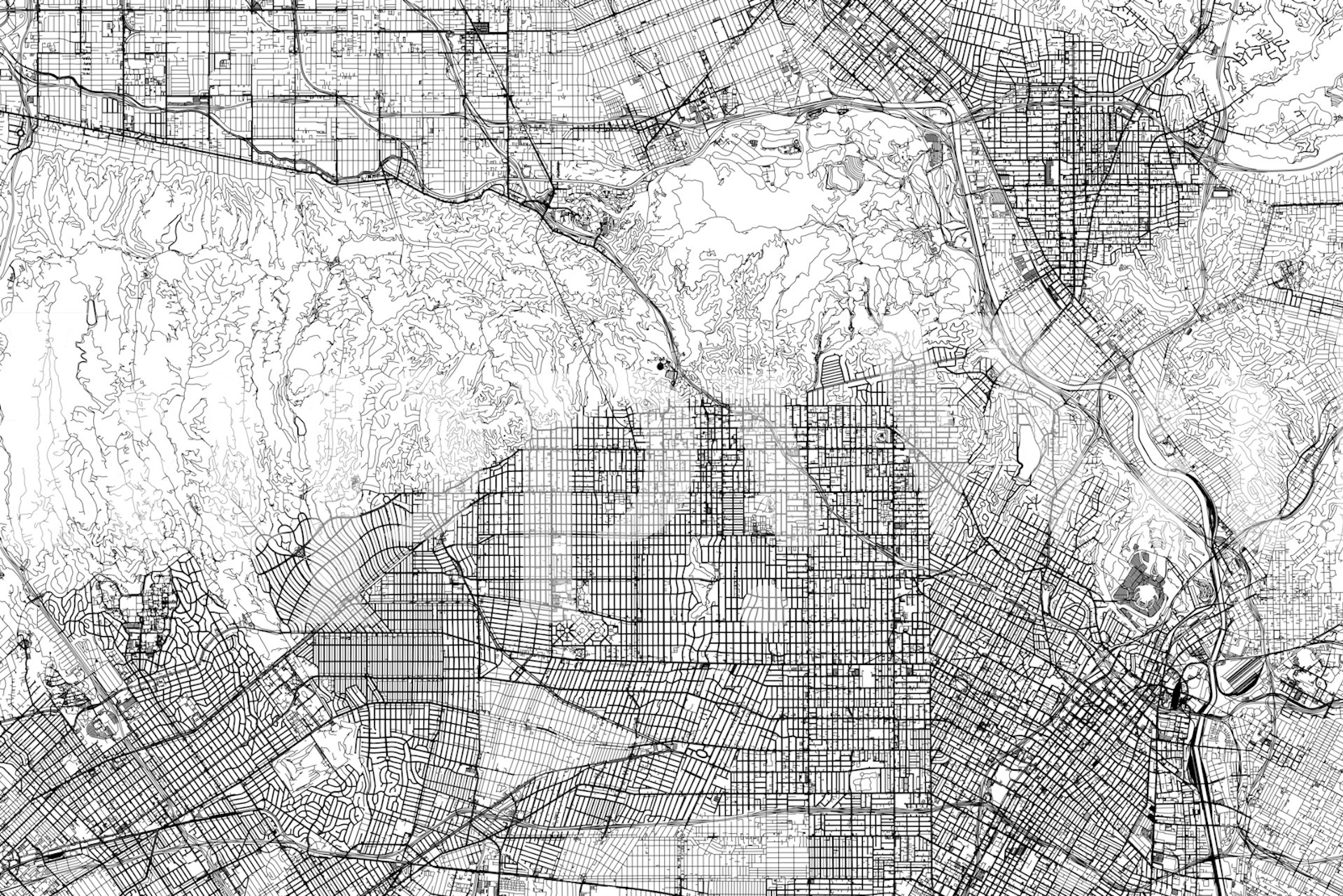 Papel de parede Hollywood Map em um quarto