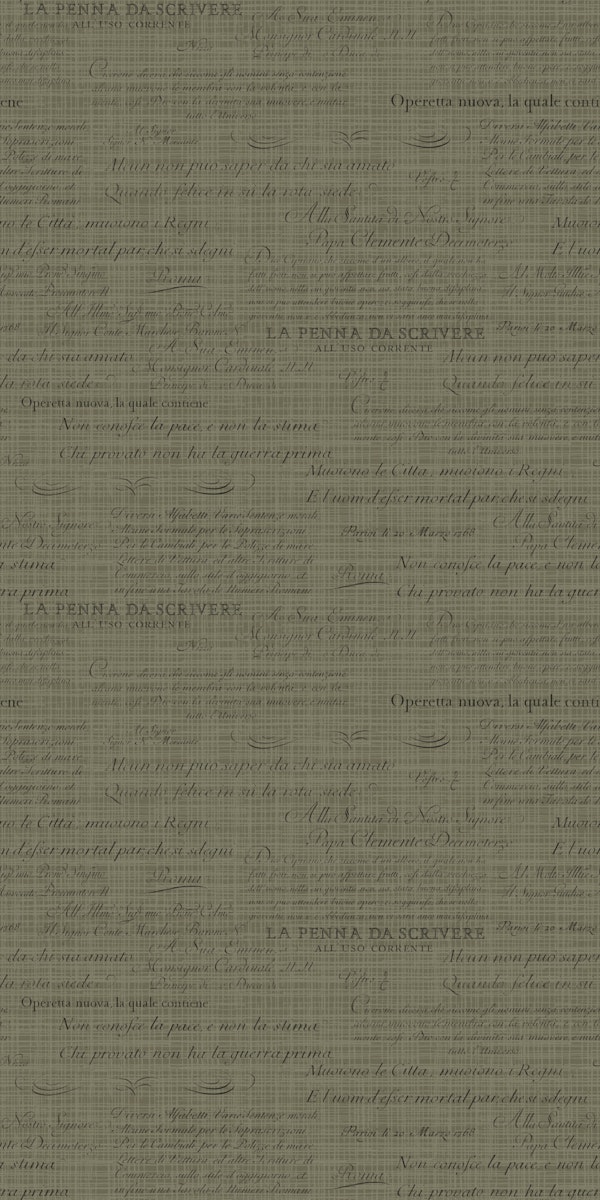 Vintage Italian Scripts Pattern in olive