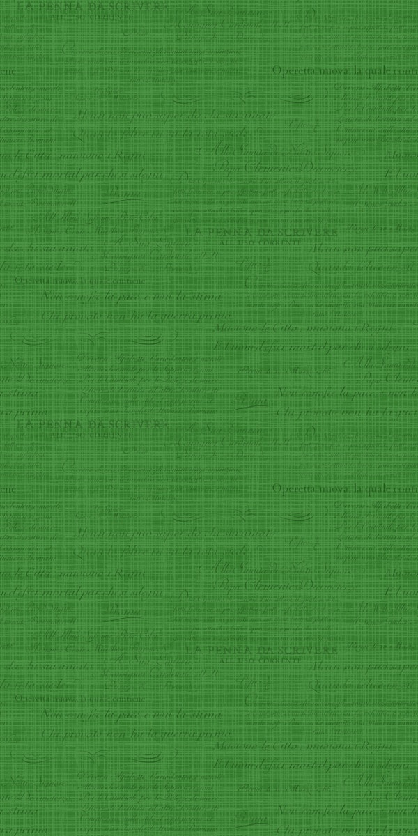 Vintage Italian Scripts Pattern in Green