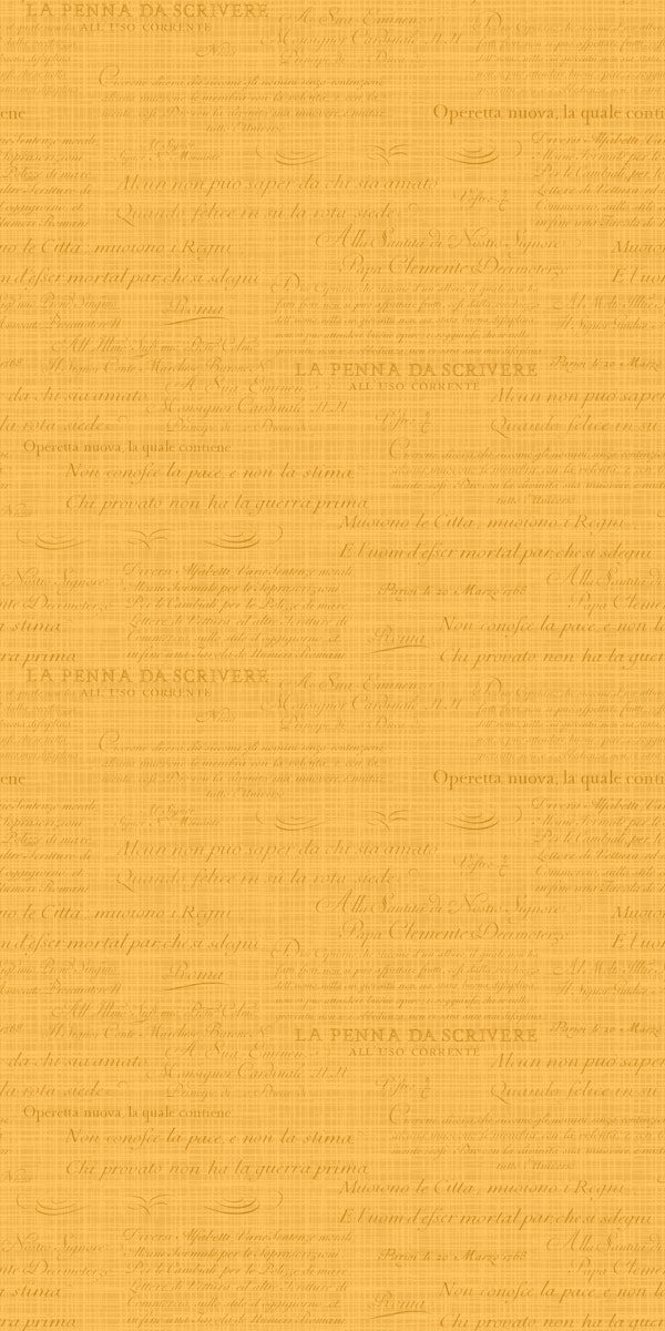 Vintage Italian Scripts Pattern in Yellow