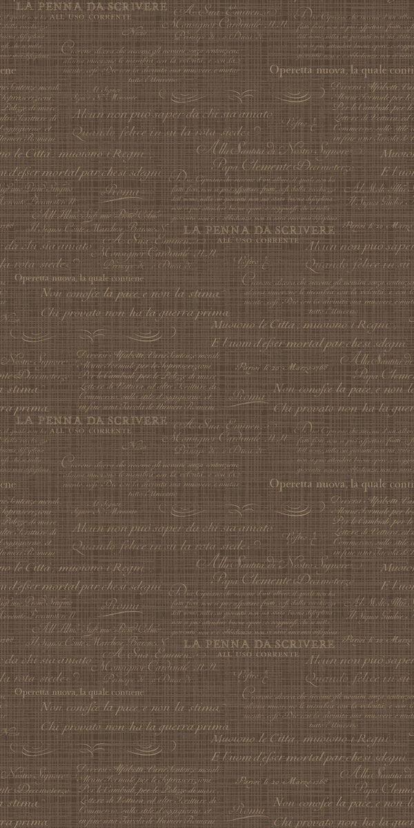 Vintage Italian Scripts Pattern in brown