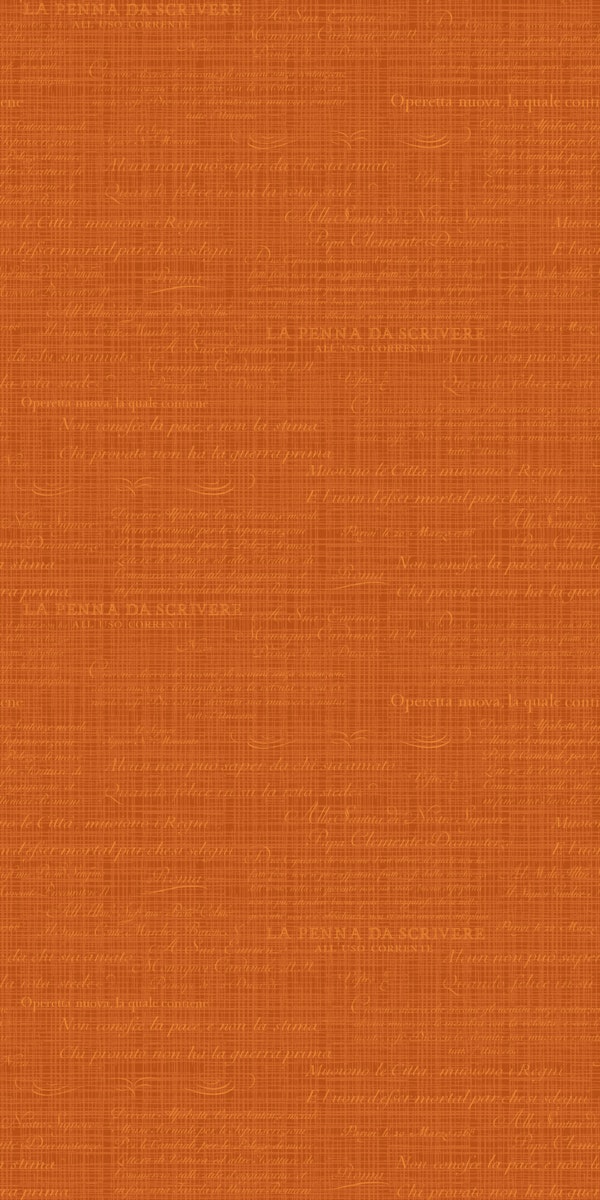 Vintage Italian Scripts Pattern in orange