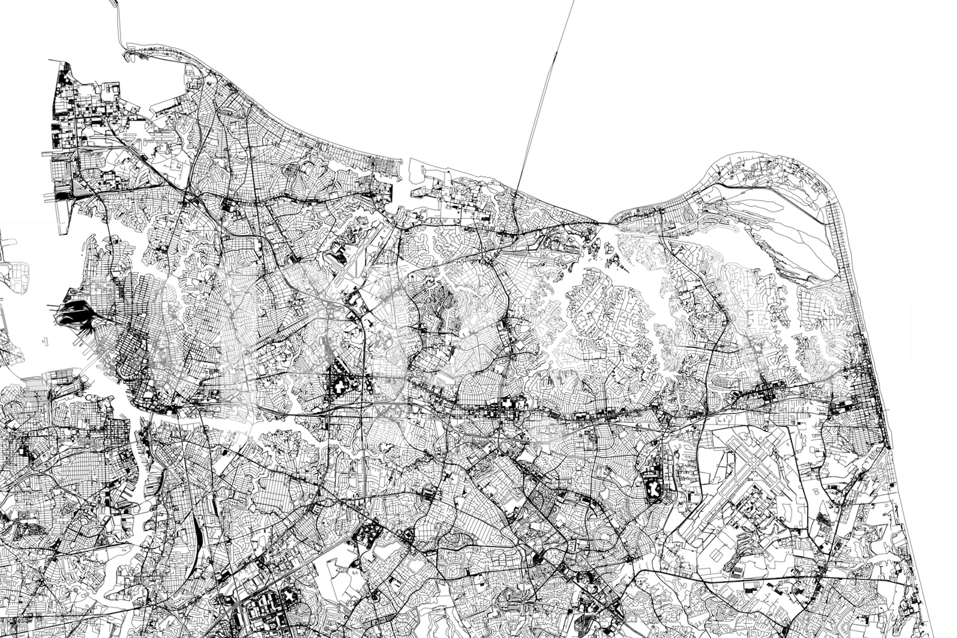 Tapeta mapa Virginia Beach w stylowym pokoju