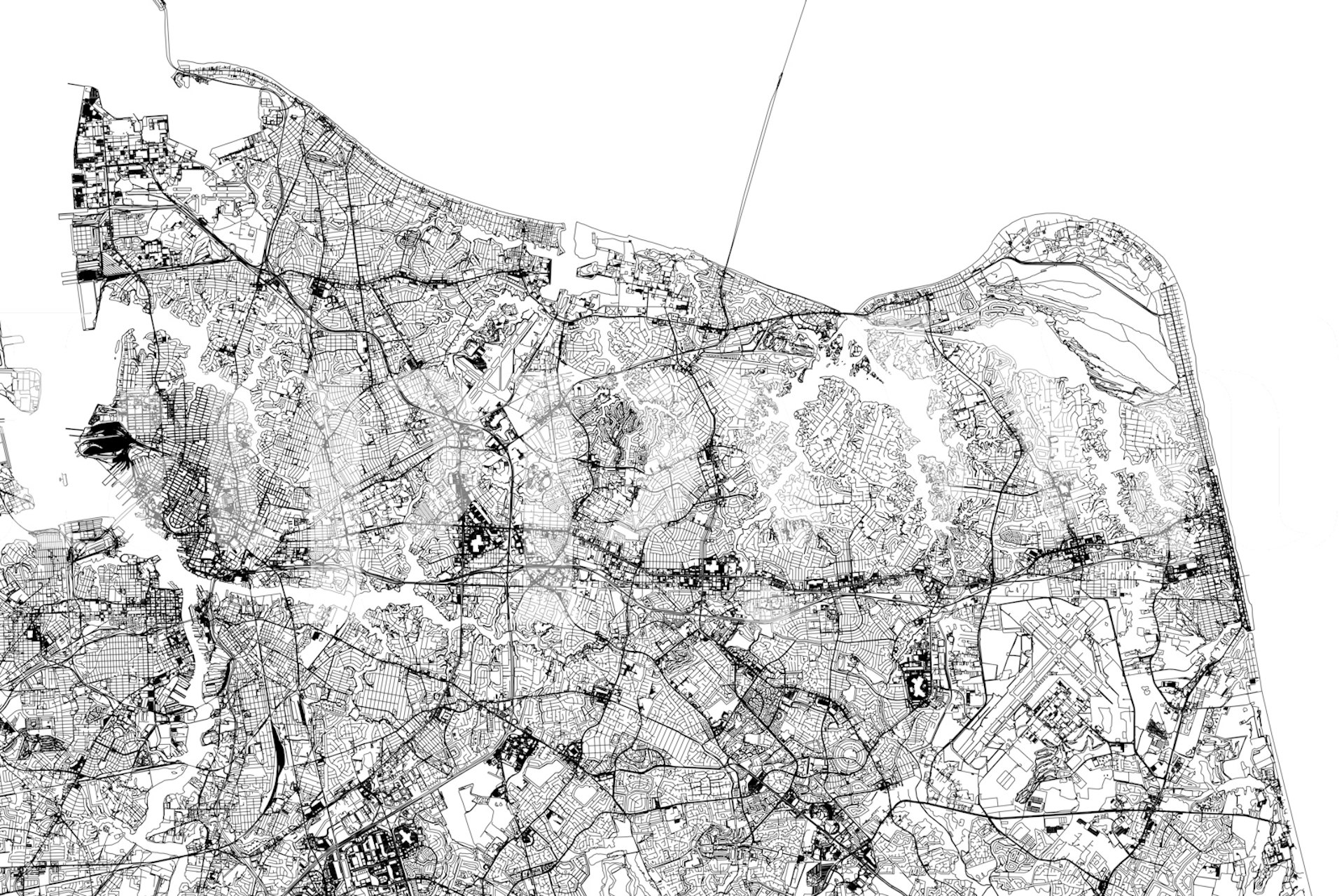 Tapeta mapa Virginia Beach ve stylovém pokoji