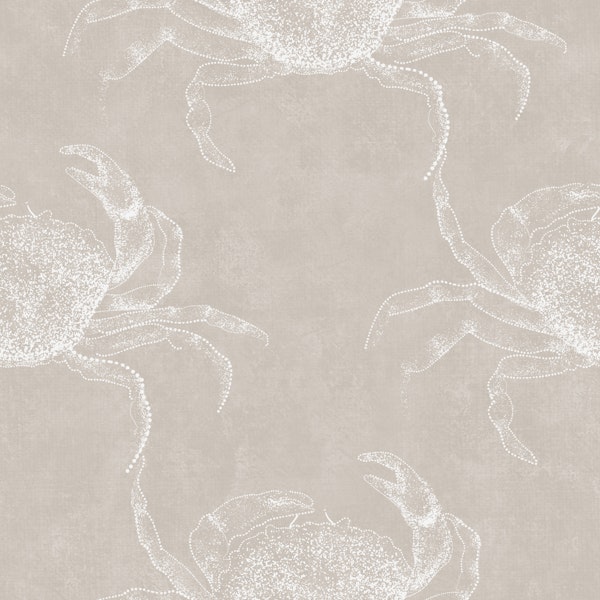 Vintage Dancing Crabs - Greige
